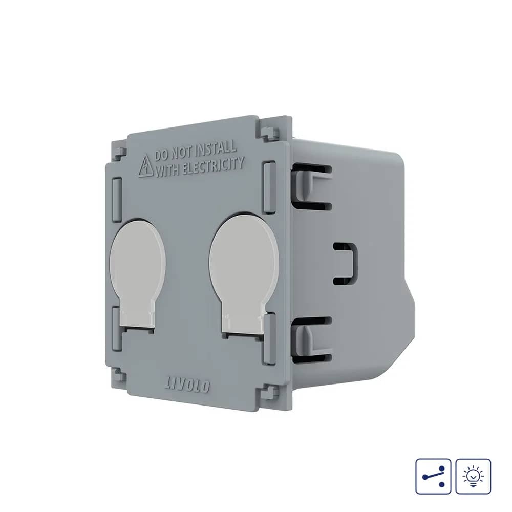 Livolo Touch Dimmer Light Switch Module – 2 Gang 2-Way / Intermediate – New Series VL-FC2SD2-2G