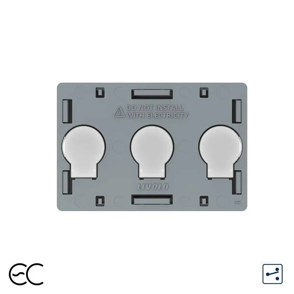 Livolo Touch Light Switch Module – 3 Gang 2-Way / Intermediate, Zigbee EC, Italian Standard