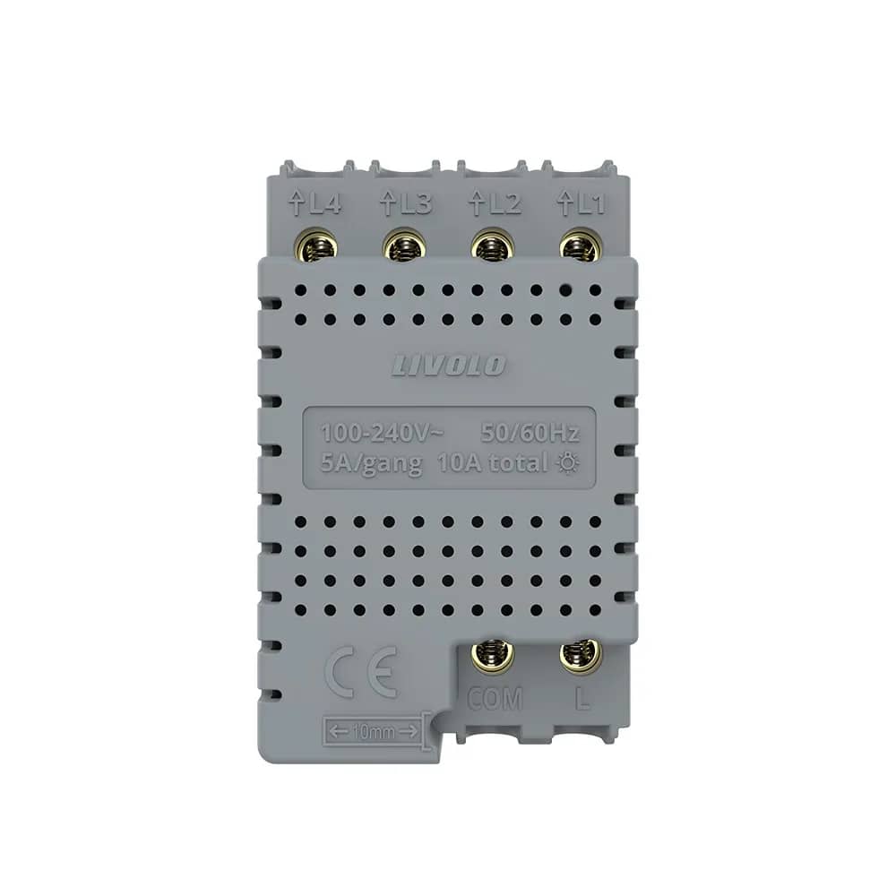 Livolo Touch Light Switch Module – 4 Gang 2-Way / Intermediate, Italian Standard, New Series – Touch Sensor