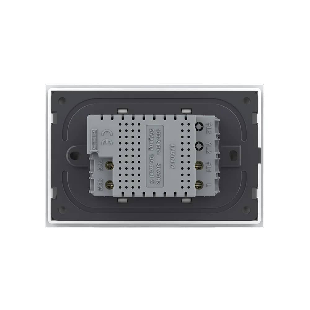 Livolo Wi-Fi Touch 2-Way / Intermediate Light Switch with Glass Frame – 1 Gang, Italian Standard, New Series (VL-FC1SNY-3WP-11) — image 4