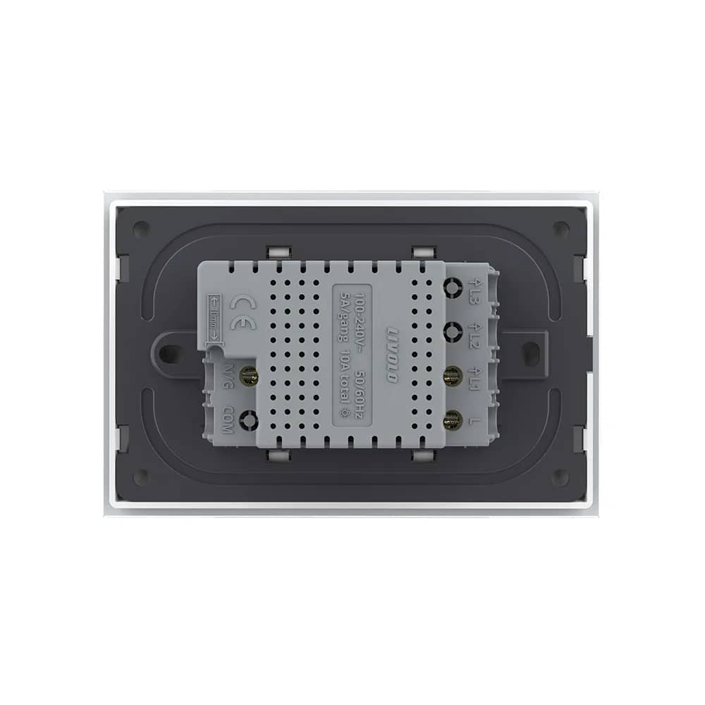 Livolo Wi-Fi Touch Light Switch – 1 Gang, Italian Standard, New Series, White (VL-FC1NY-3WP-11) – App Control