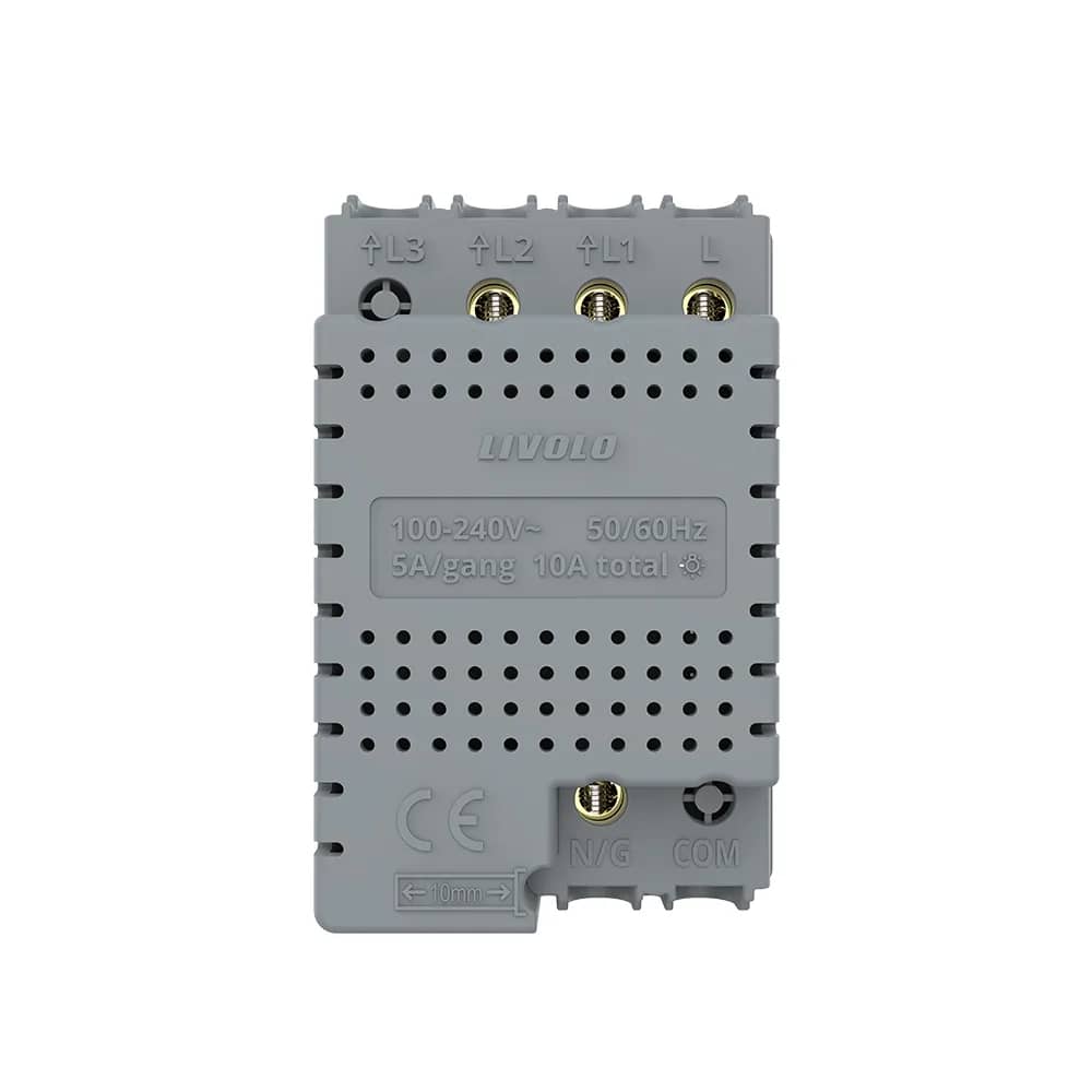 Livolo Wi-Fi Touch Light Switch Module – 2 Gang, Italian Standard, New Series, White — image 4