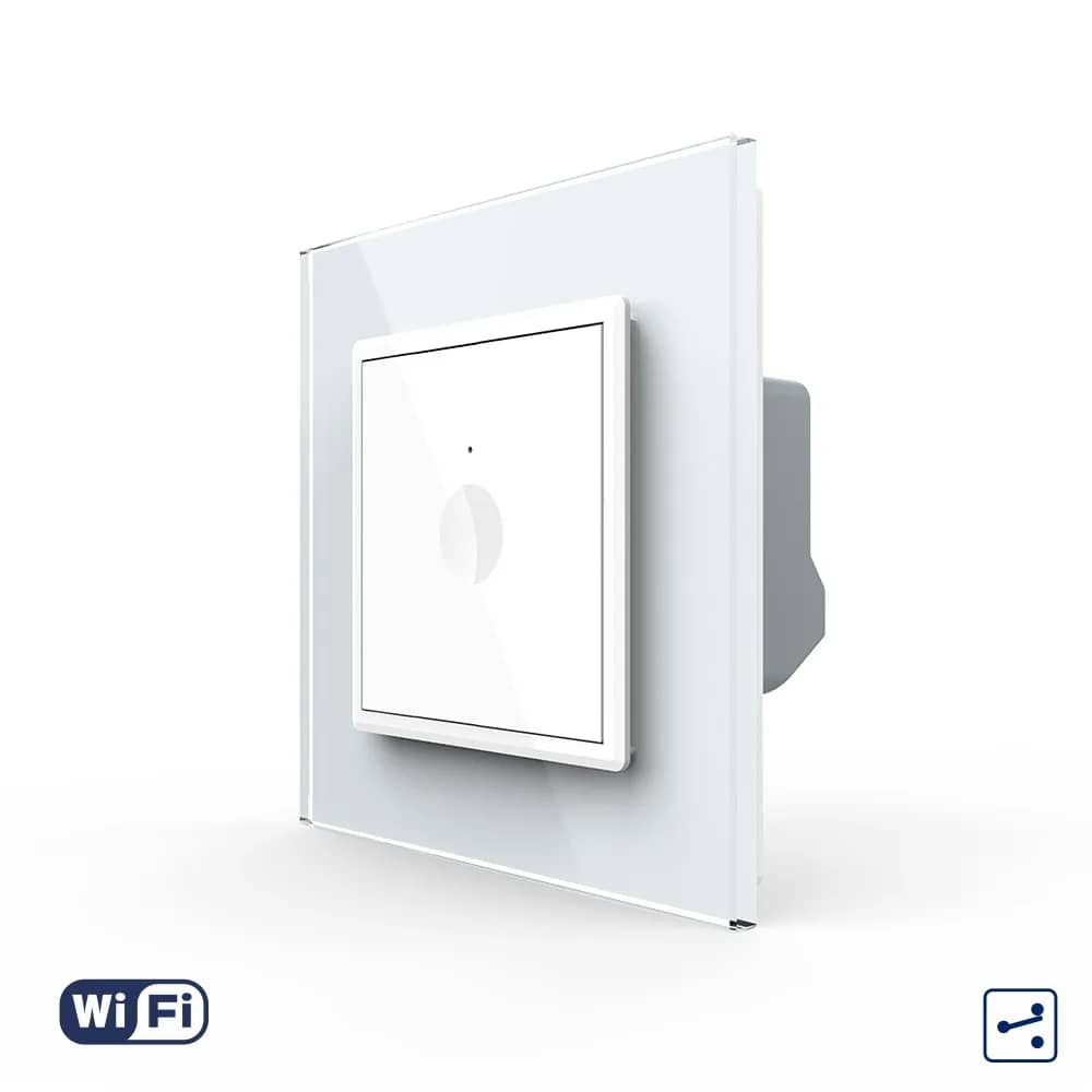 Livolo Wi-Fi Touch Light Switch – 1 Gang 2-Way / Intermediate, New Series, White (VL-FC1SNY-2WP-11)