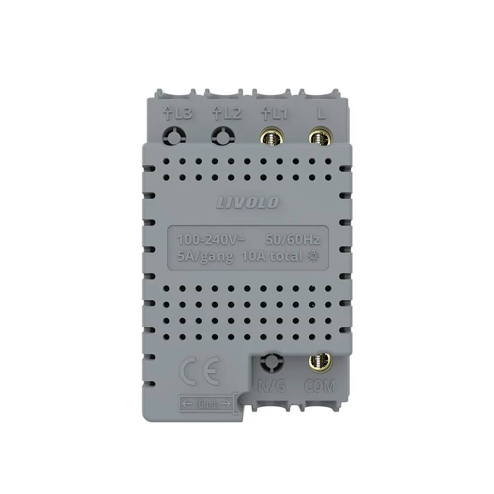 Livolo Wireless Touch 2-Way / Intermediate Light Switch Module – 1 Gang, Italian Standard, New Series – Grey — image 4