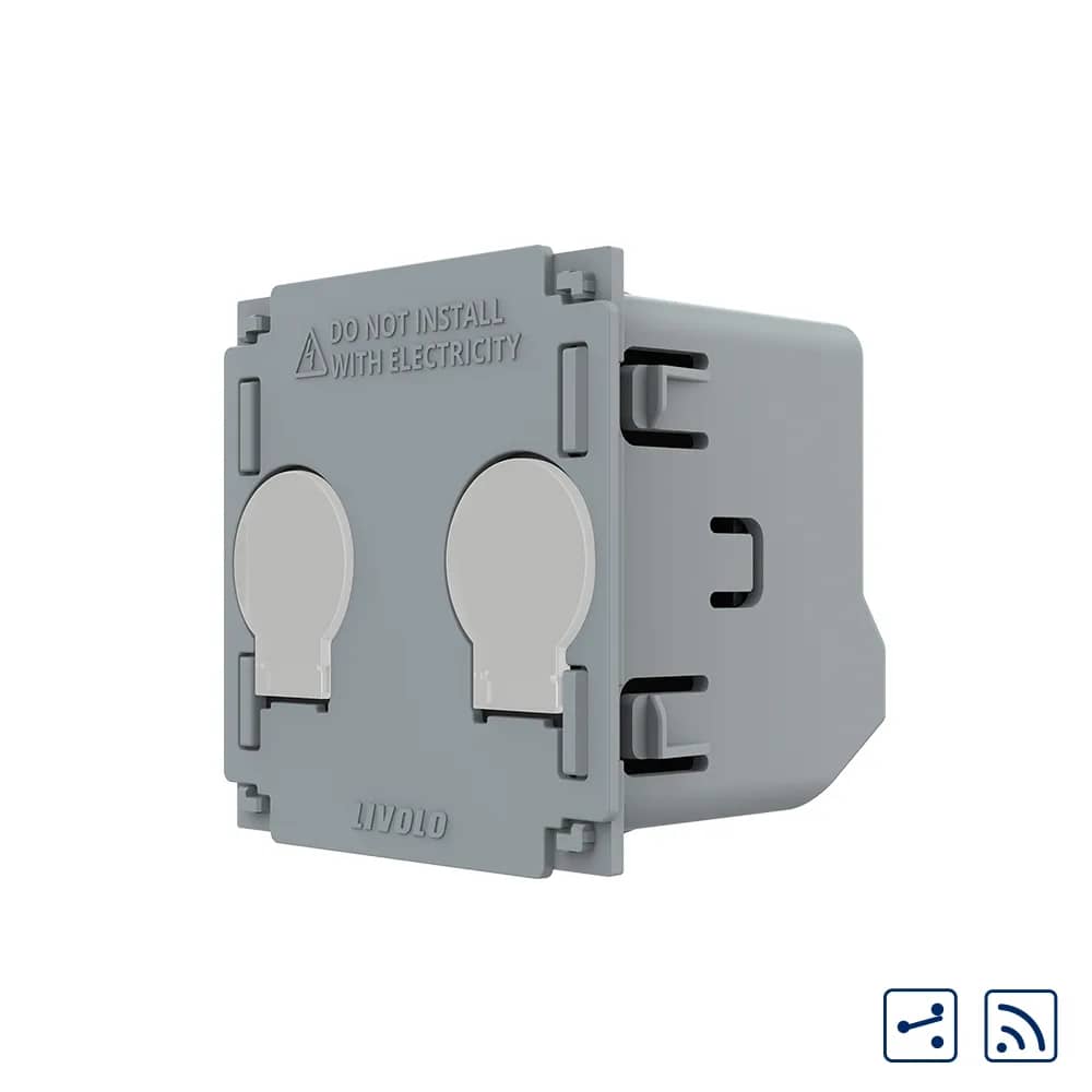 Livolo Wireless Touch 2-Way / Intermediate Light Switch Module – 2 Gang, New Series VL-FC2SR-2G