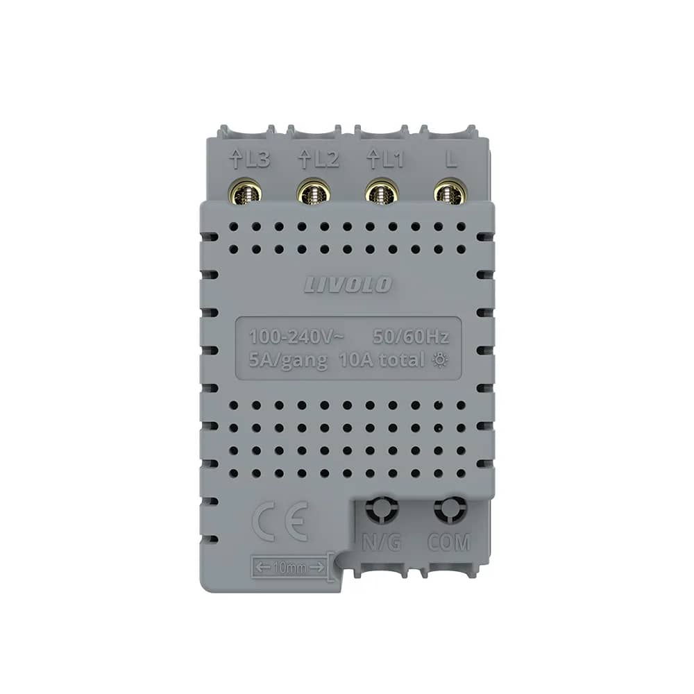 Livolo Wireless Touch Light Switch Module – 3 Gang, Italian Standard, New Series – White — image 4
