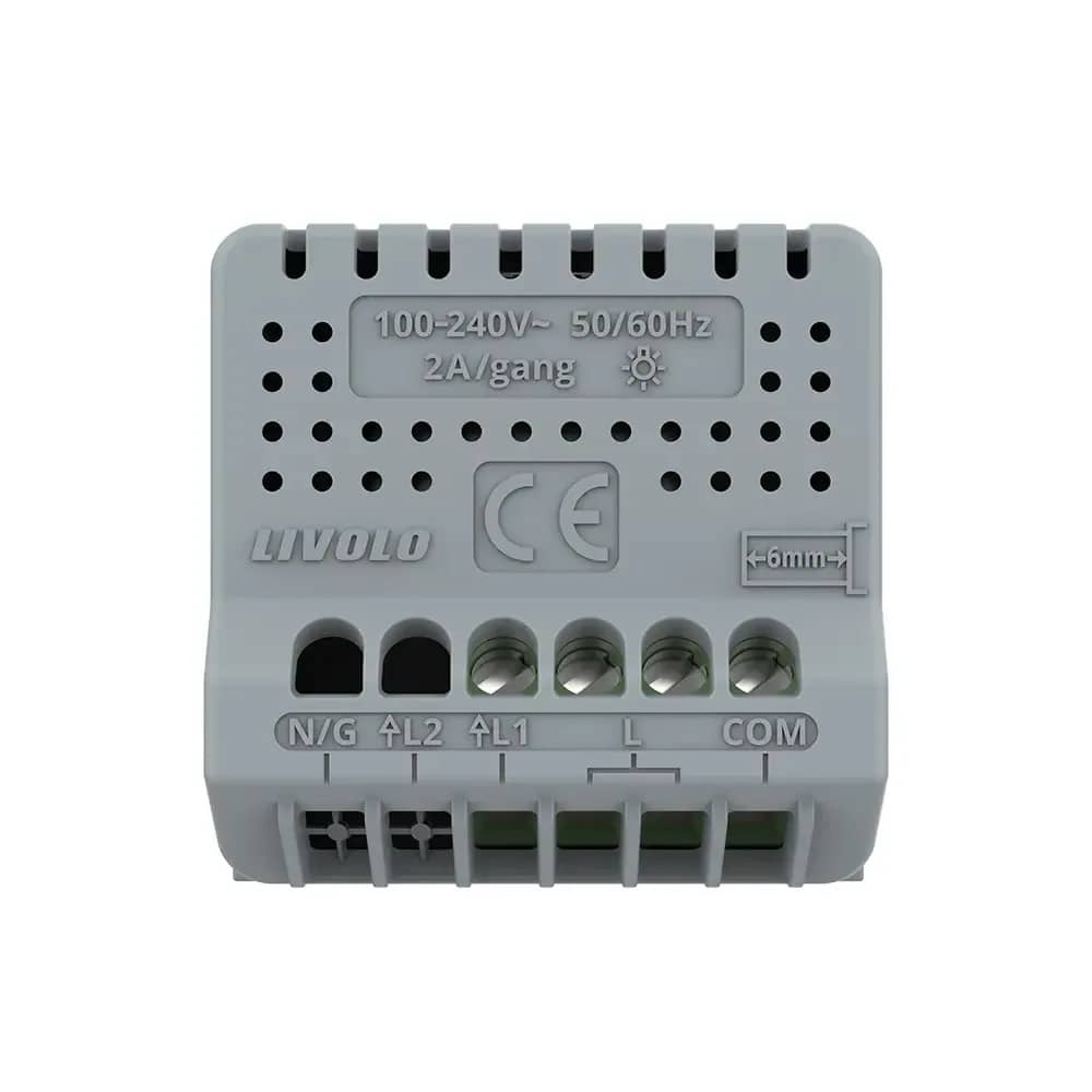 Livolo Zigbee EC Touch Light Switch Module – 1 Gang 2-Way / Intermediate, New Series – Wiring Diagram