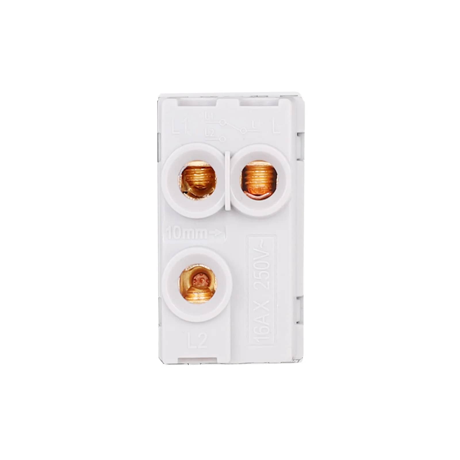 Luxion 1 Gang 2-Way Mechanical Light Switch Module 1M – Italian Standard – White — image 4