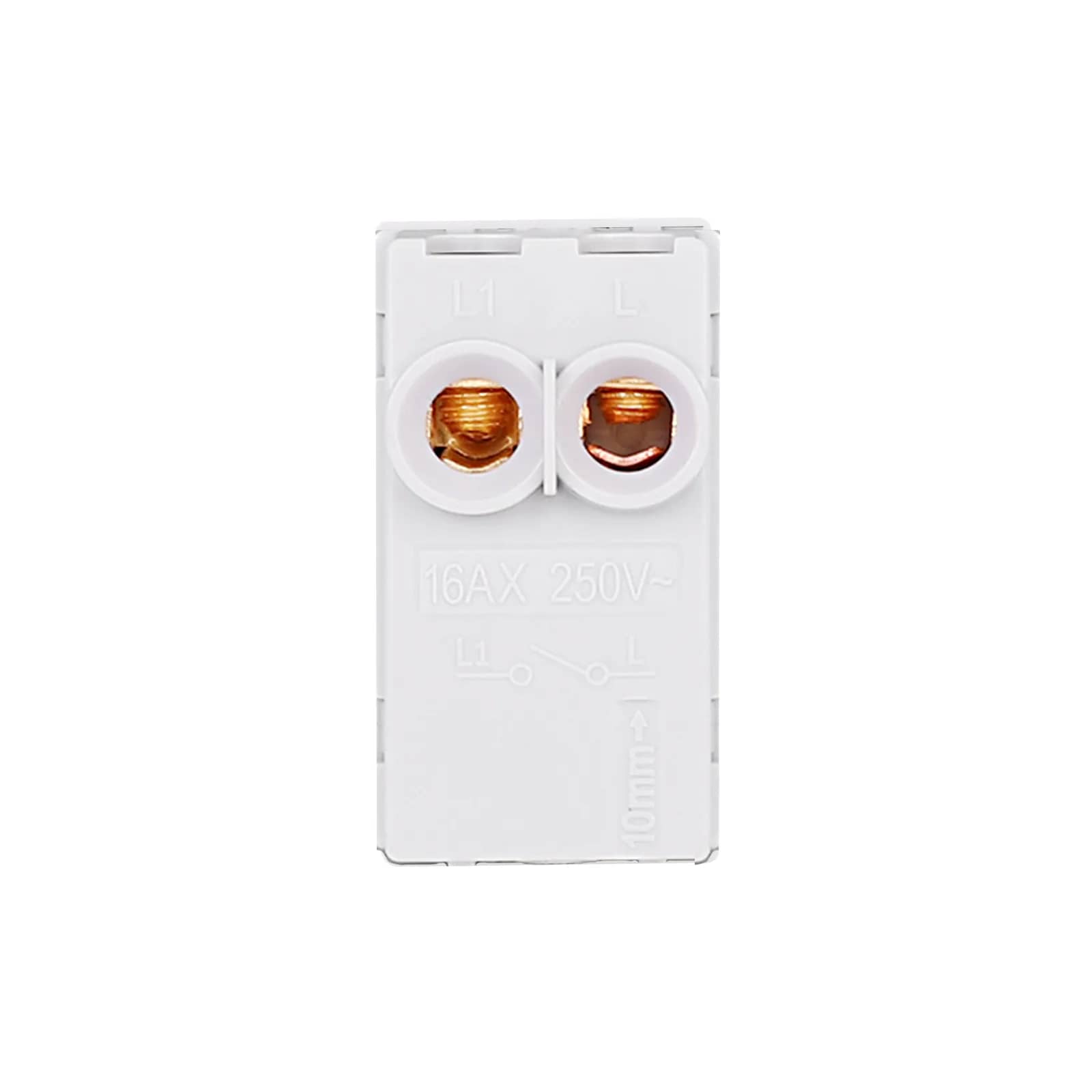 Luxion 1M Mechanical 1 Gang Light Switch Module – Italian Standard – White — image 3