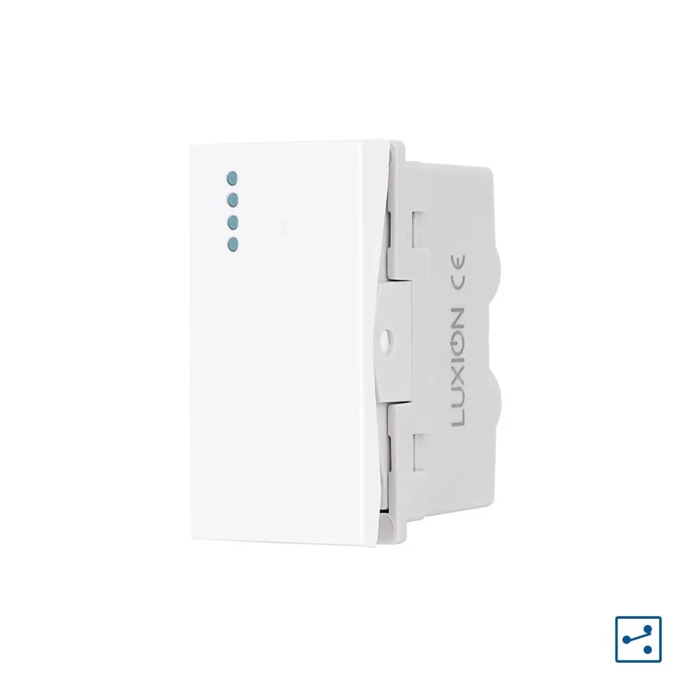 Luxion 1M Mechanical Intermediate (Cross) Light Switch Module – 1 Gang, Italian Standard