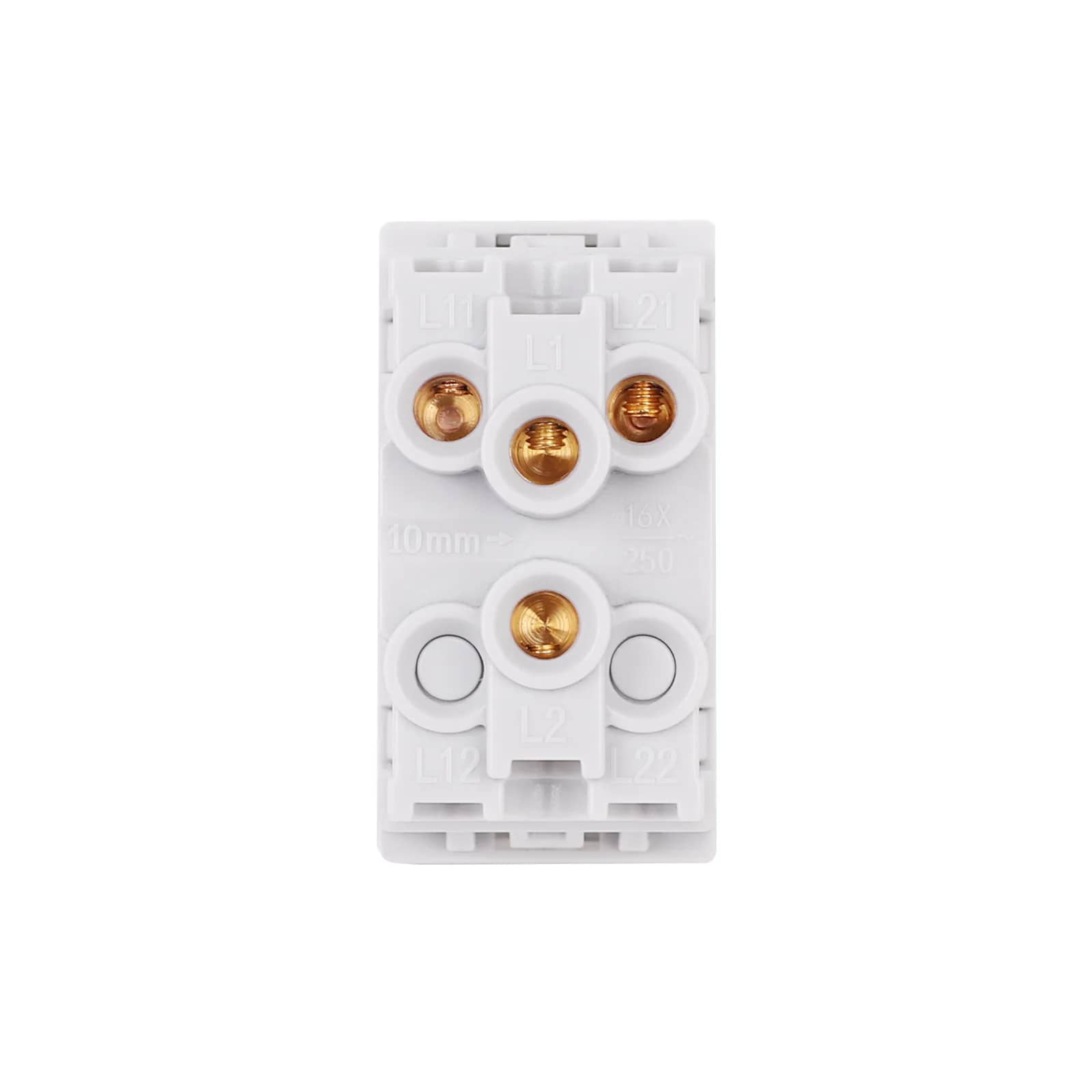 Luxion 2 Gang Mechanical Light Switch Module 2M / 1M – Italian Standard – White — image 4