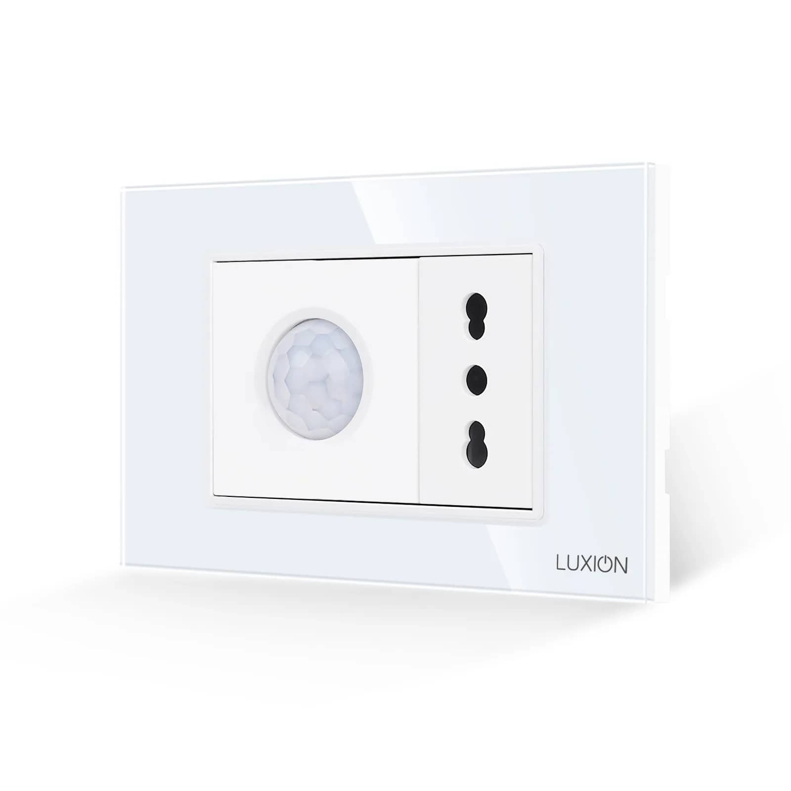 Luxion 2M Motion Sensor and Narrow Socket with Glass Frame – Italian Standard, 3M