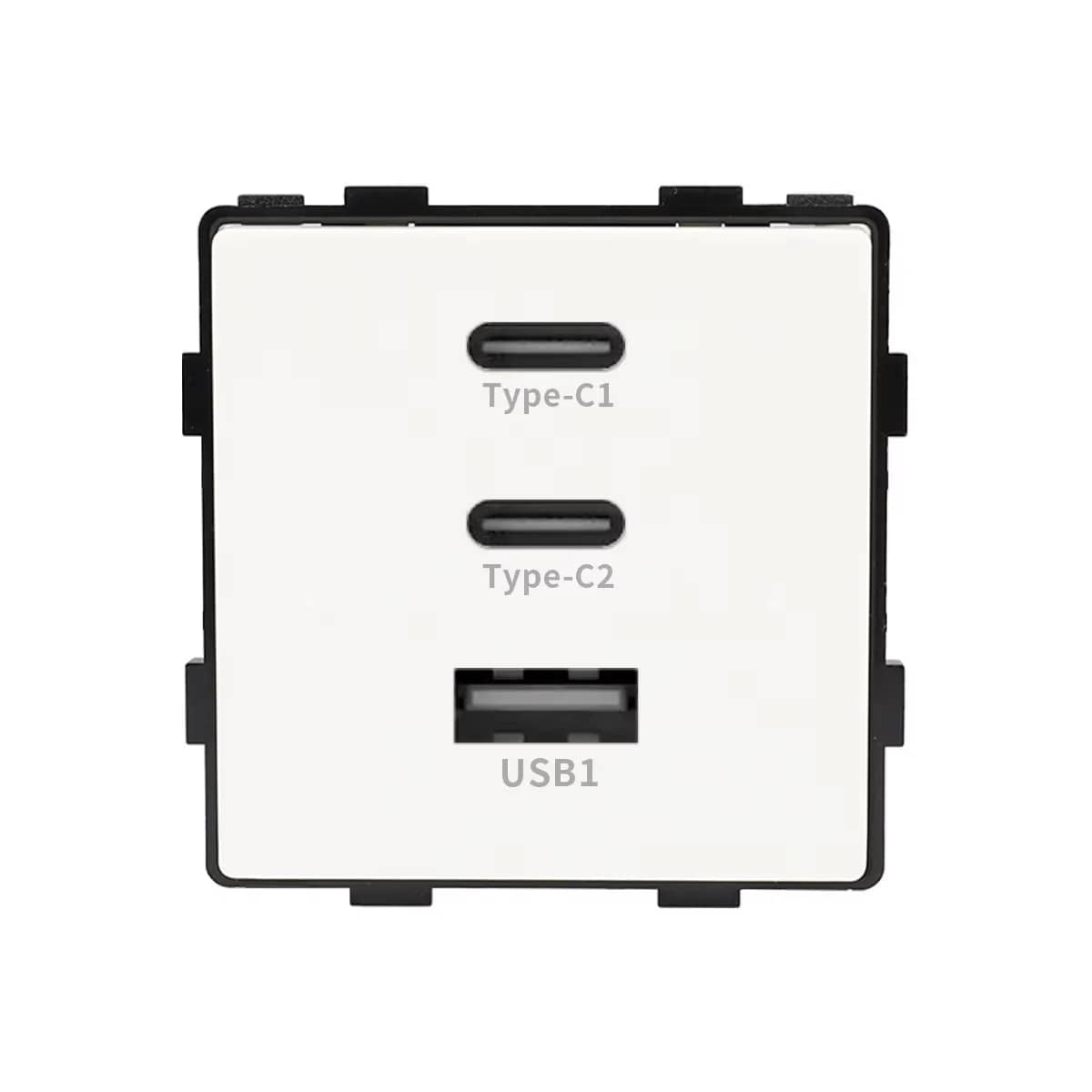 Luxion 65W Fast Charge USB Socket Module – USB-A + 2 x USB-C