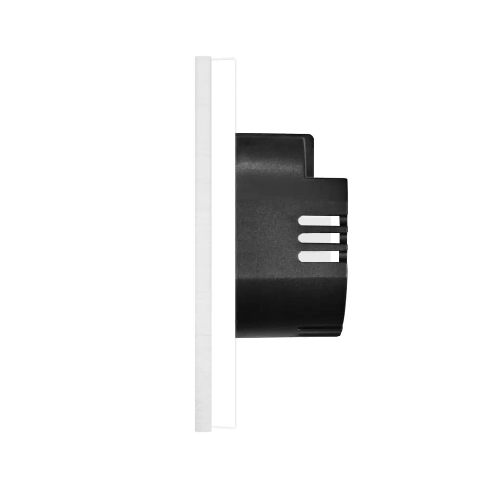 Luxion Glass Touch Light Switch with Aluminium Frame – 2 Gang, 500W – Touch Sensor