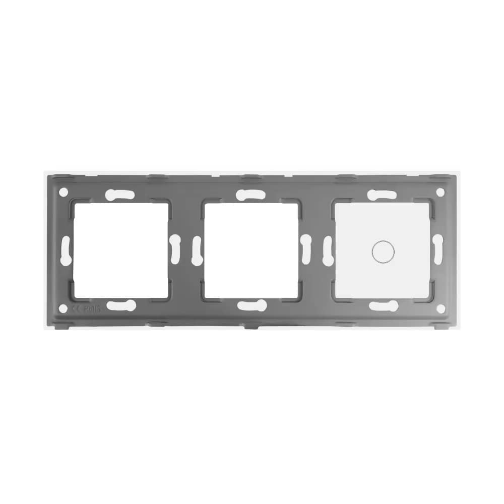 Luxion Glass Touch Light Switch Panel with 2 Sockets – 1 Gang – White — image 4