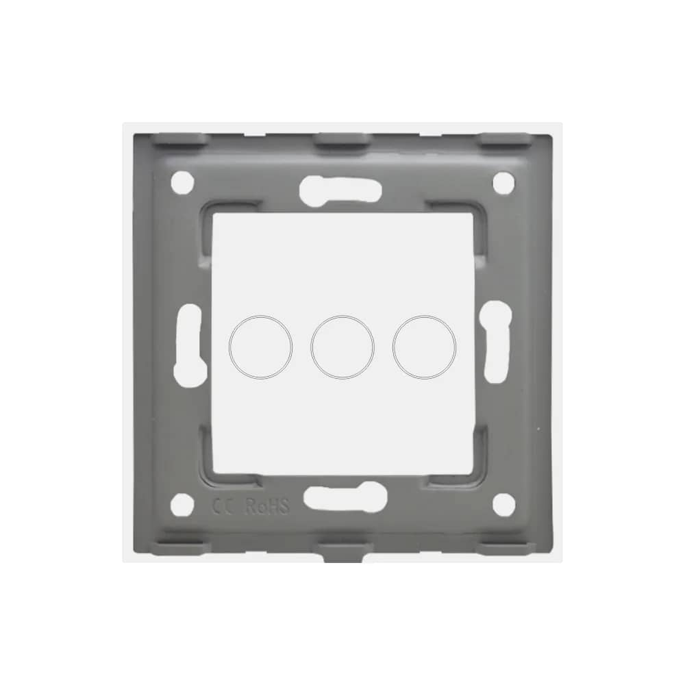 Luxion Glass Touch Light Switch Panel – 3 Gang – White — image 4
