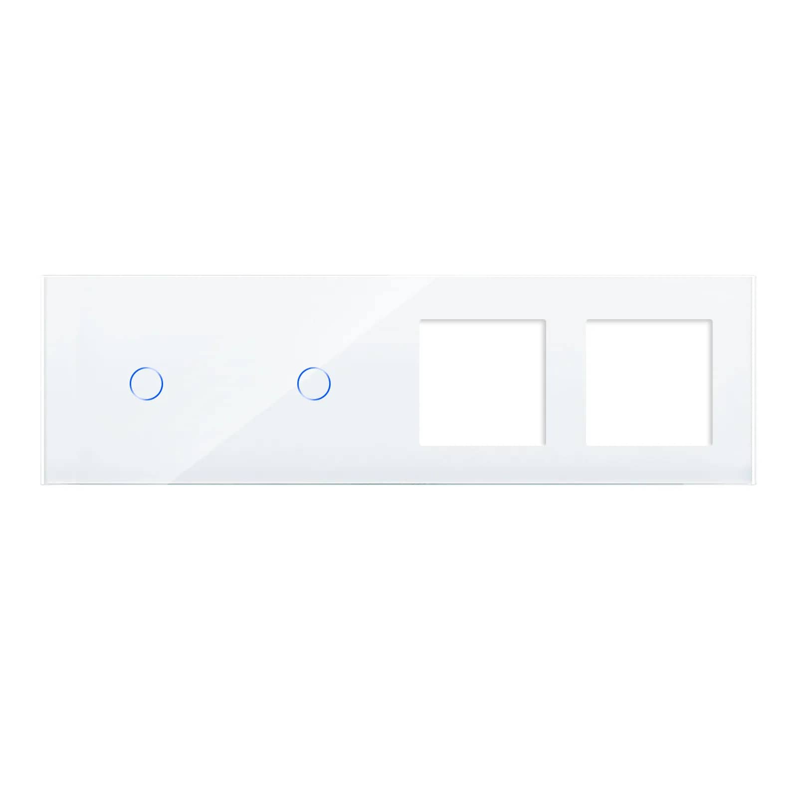 Luxion Glass Touch Panel – 2 x 1 Gang Light Switch + 2 Sockets