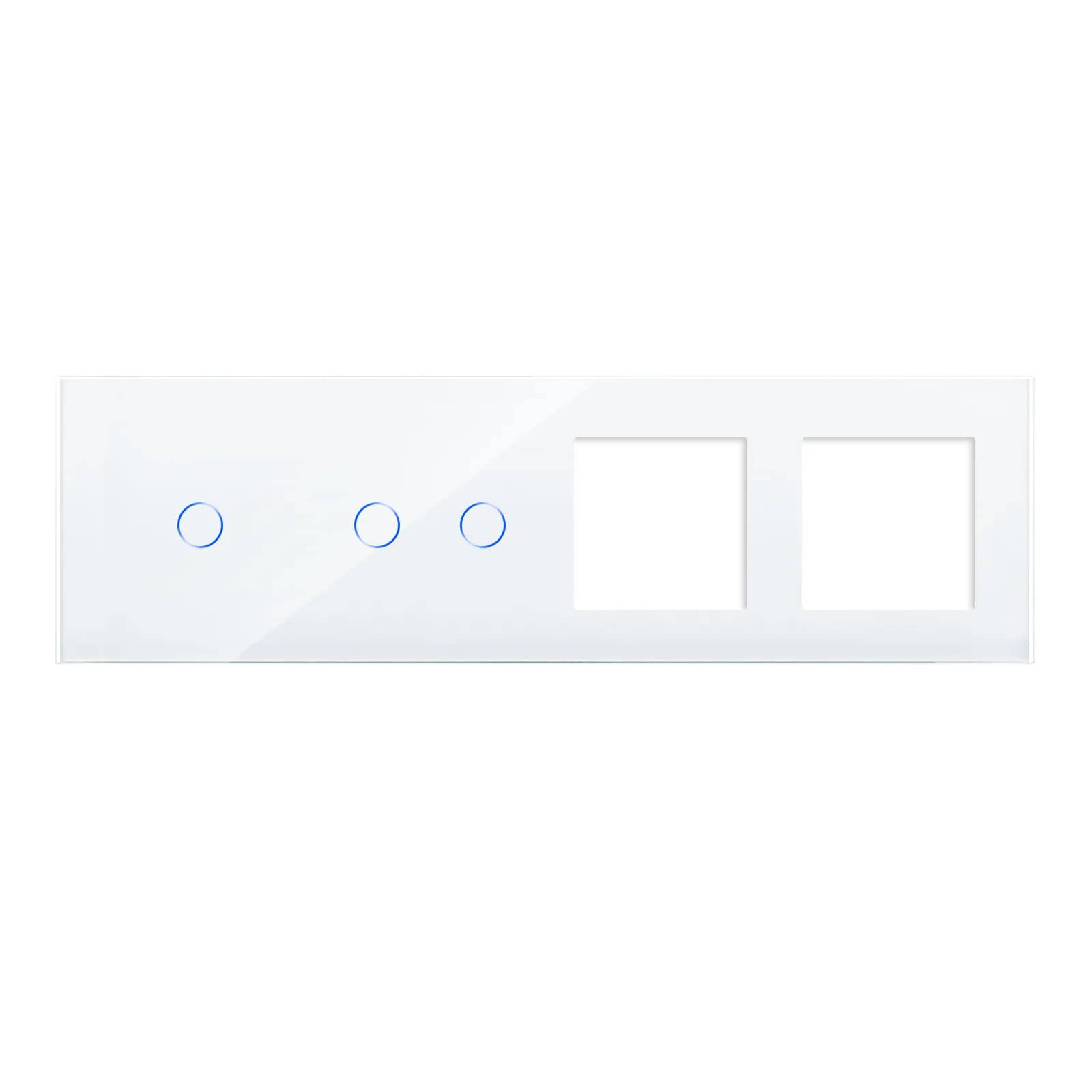 Luxion Glass Touch Light Switch Panel – 1 Gang + 2 Gang with 2 Sockets