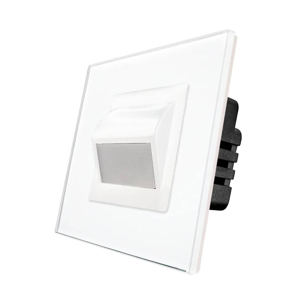 Luxion LED Night Light with Neutral White Light and Glass Frame