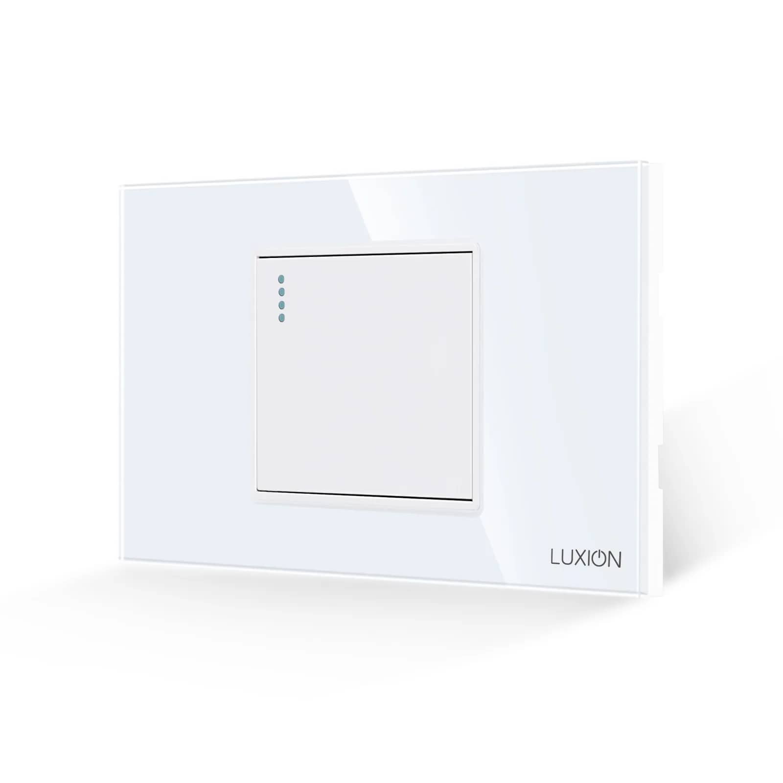 Luxion Mechanical 1 Gang Light Switch with Glass Frame – Italian Standard, 2/3M