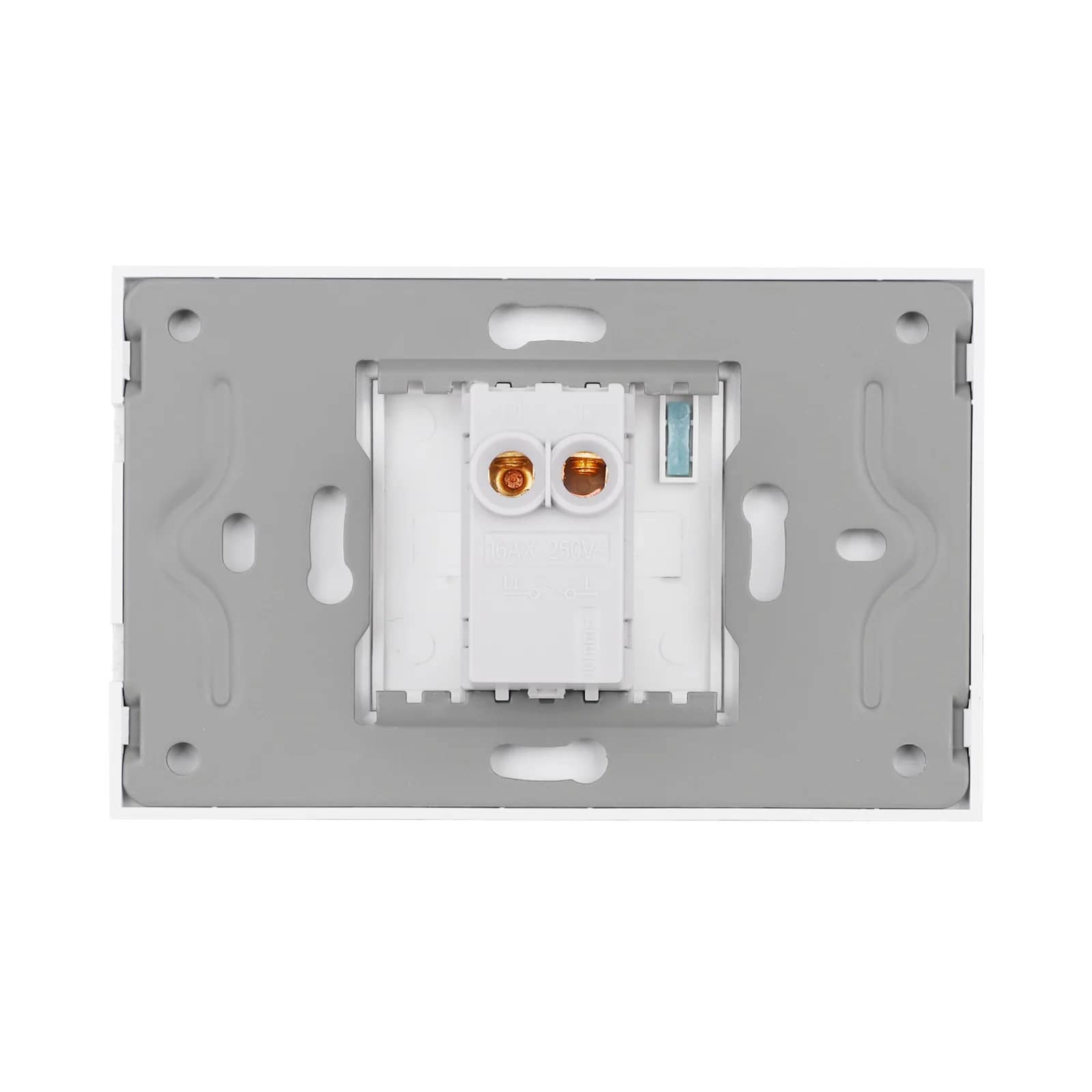 Luxion Mechanical 1 Gang Light Switch with Glass Frame – Italian Standard, 2/3M – White — image 4