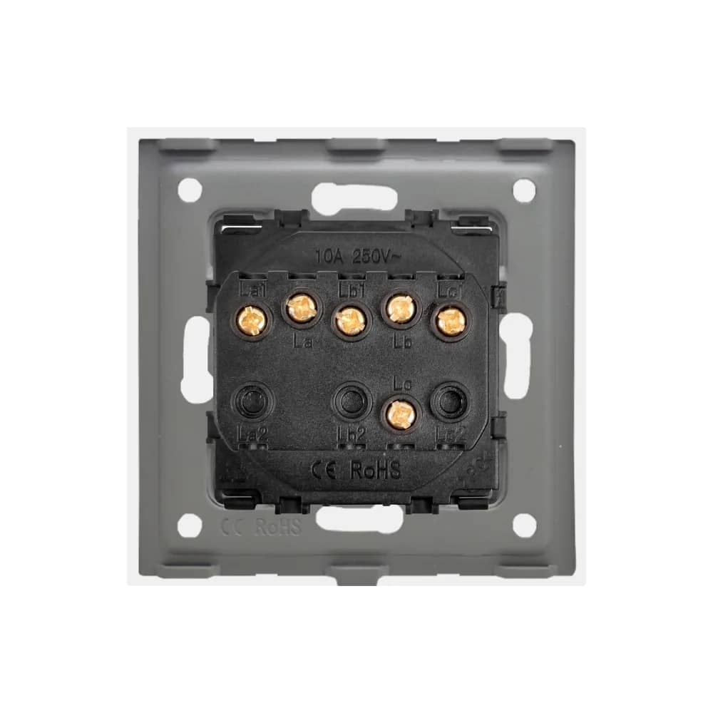 Luxion Mechanical Light Switch with Glass Frame – 3 Gang – Does Not Discolour