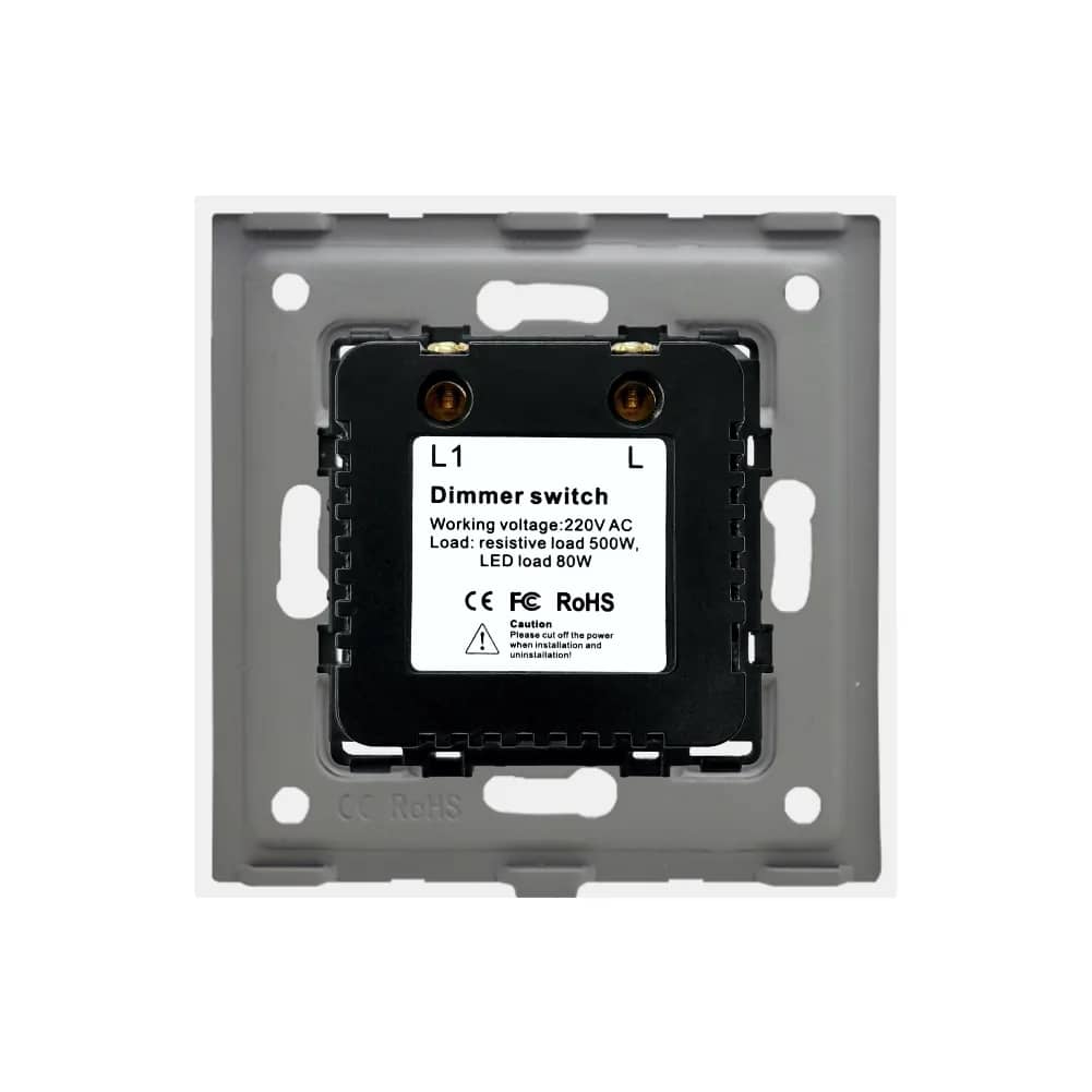 Luxion Mechanical Dimmer Switch with Glass Frame – Compatible Bulbs