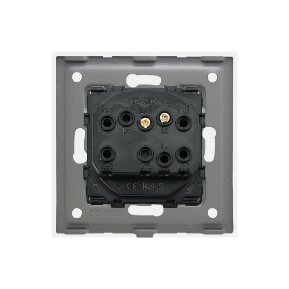 Luxion Mechanical Light Switch with Glass Frame – 1 Gang – White — image 4