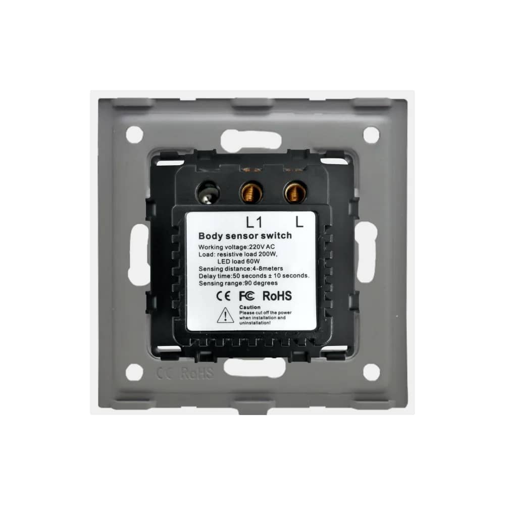 Luxion PIR Motion Sensor with Glass Frame – White — image 4