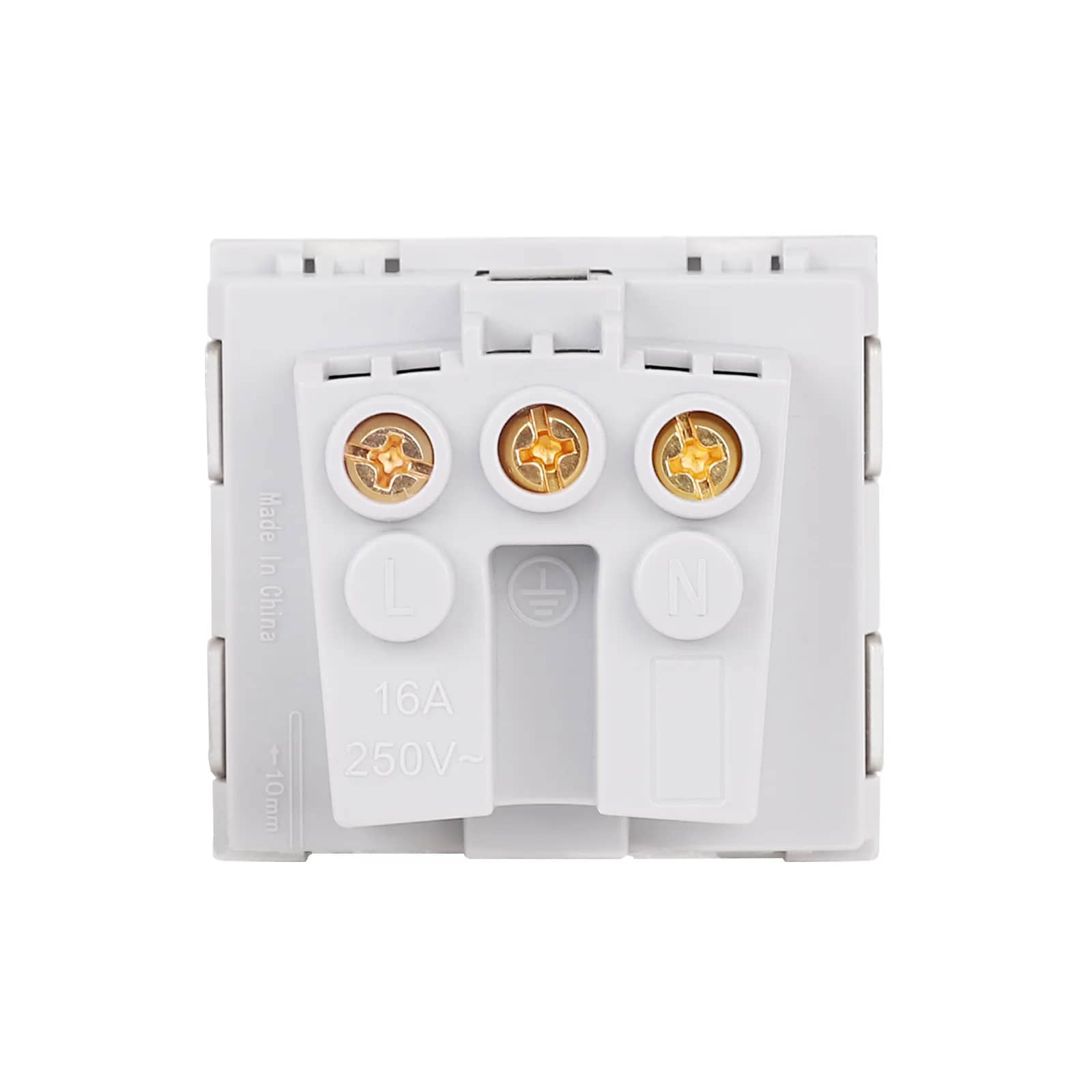 Luxion Schuko Socket Module 2M – Italian Standard – White — image 4