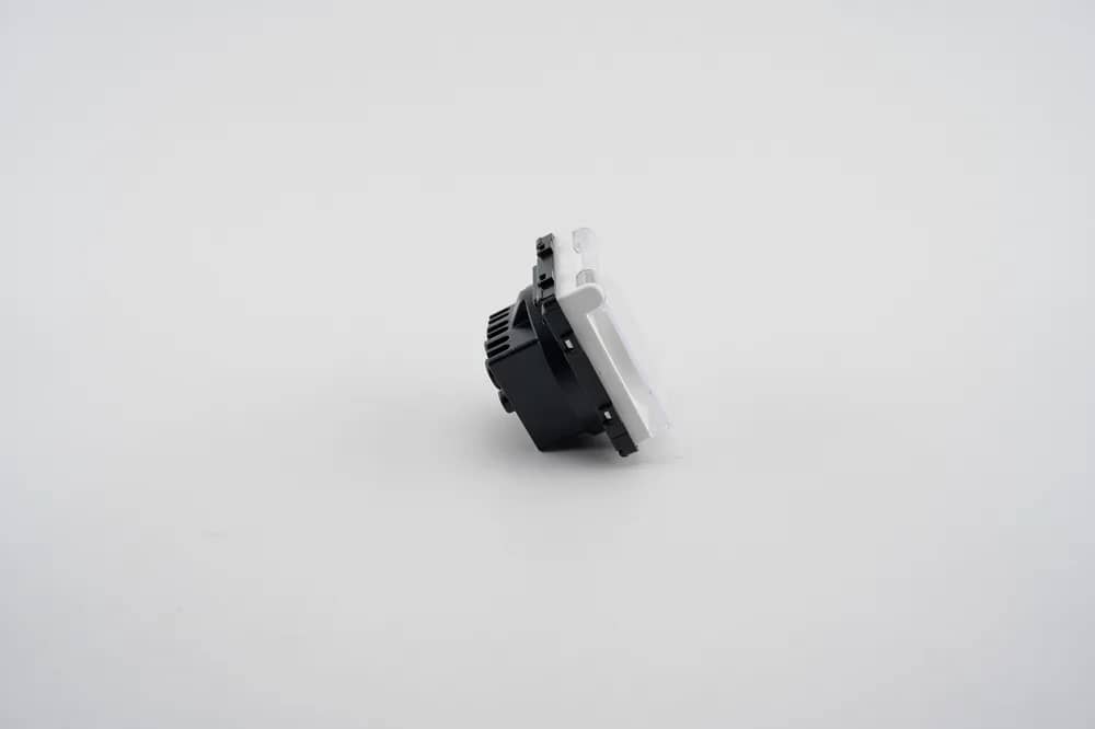 Luxion Single Socket Module with Cover – Without Glass Frame – White — image 6