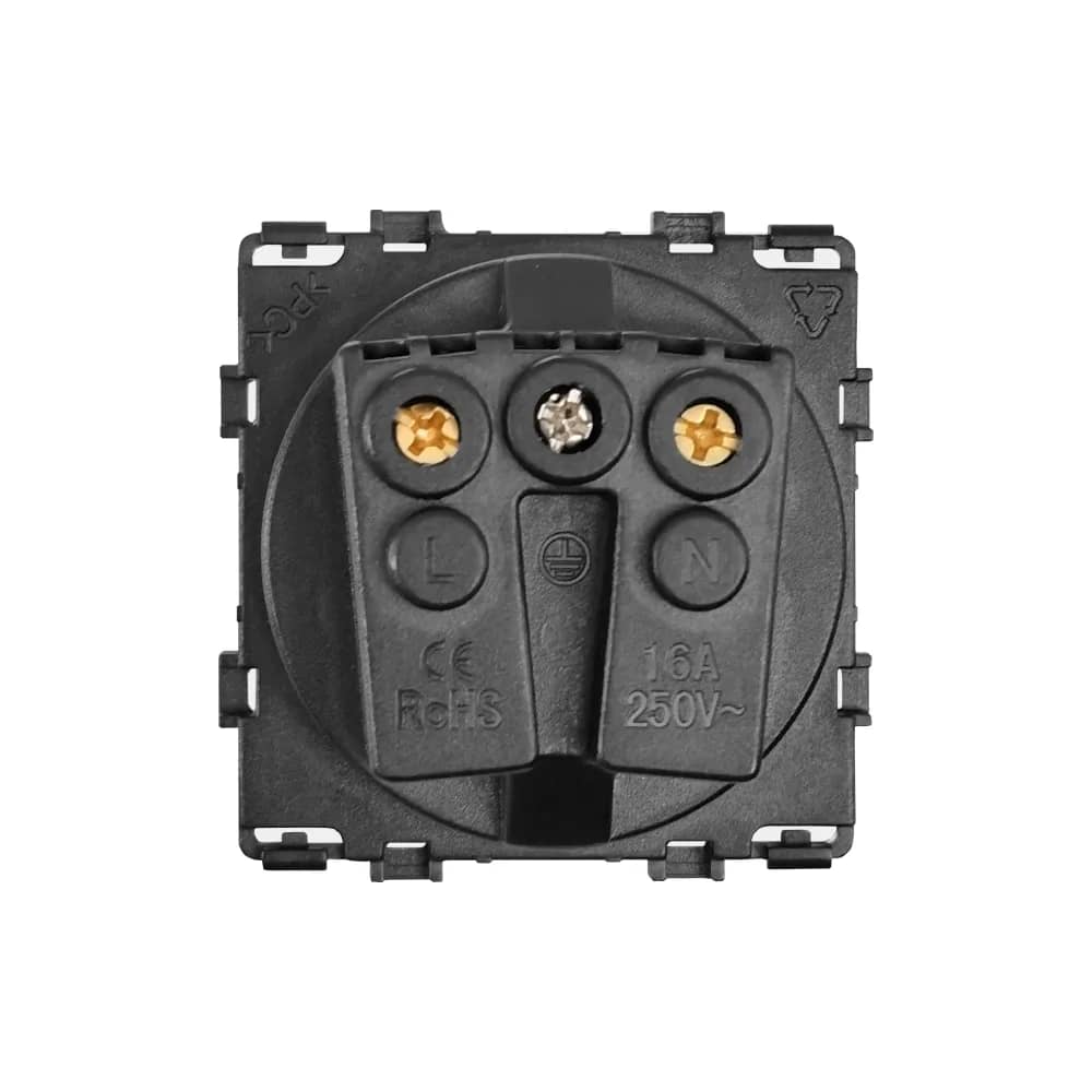 Luxion Single Socket Module – Without Glass Frame – White — image 4