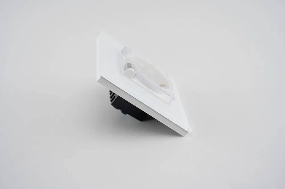 Luxion Single Socket with Protective Cover and Glass Frame – White — image 6