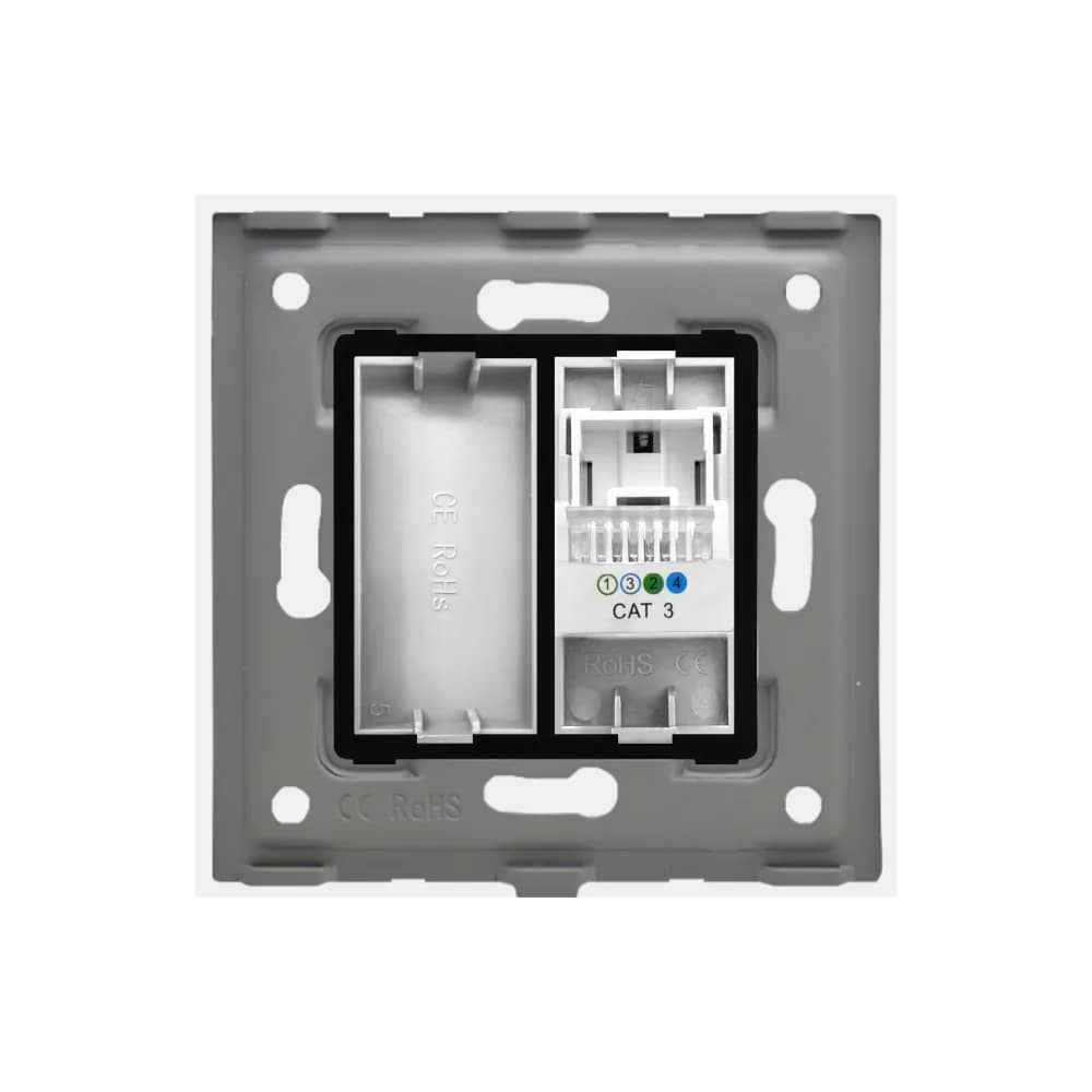 Luxion Telephone Socket + Blank with Glass Frame – Structure