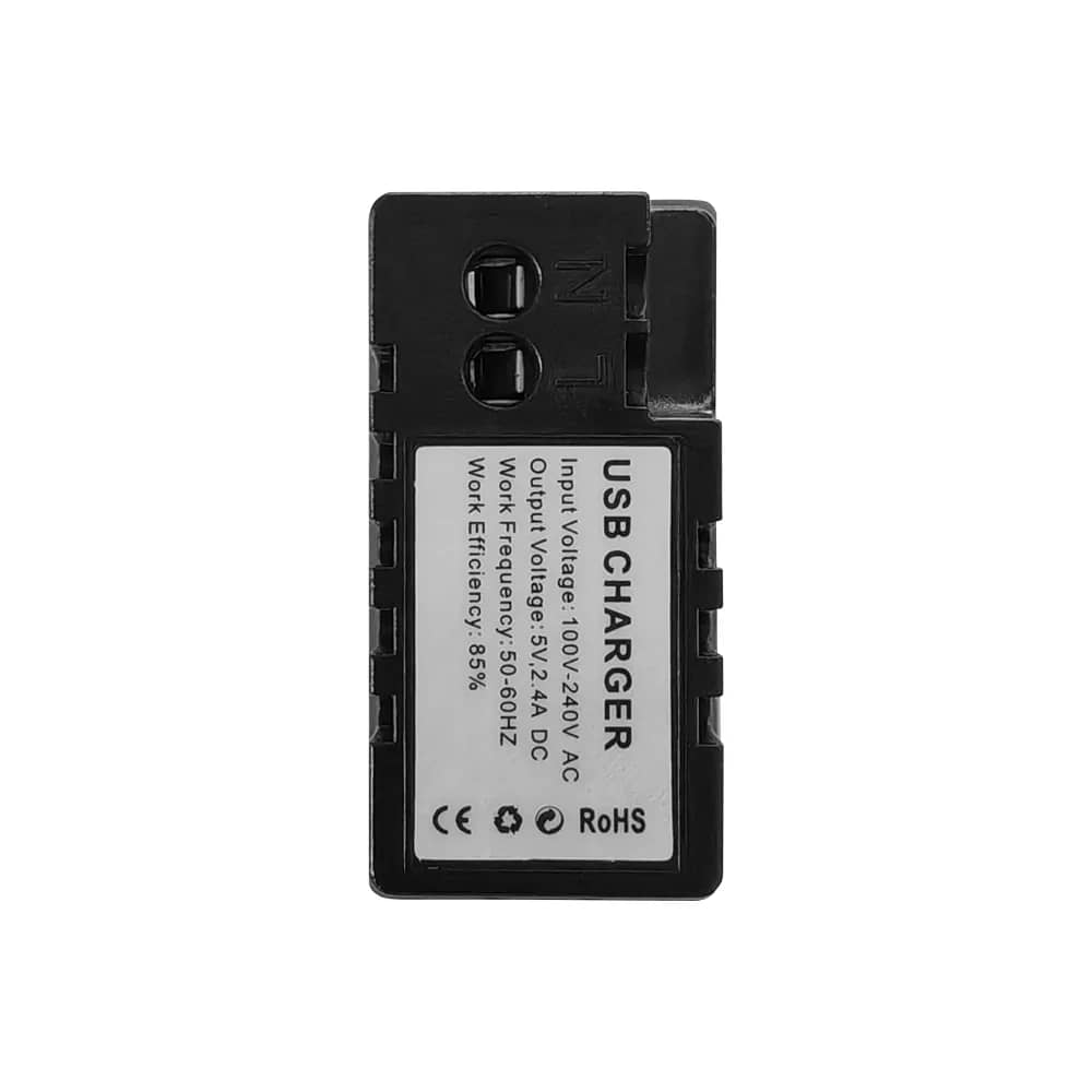 Luxion USB Socket Module 2.4A 5V – White — image 4
