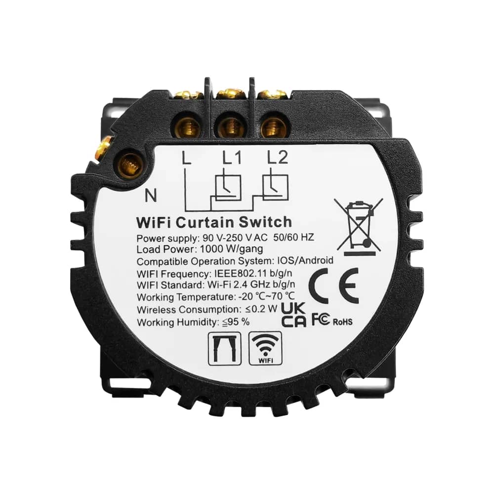 Luxion Wi-Fi Touch Curtain Switch Module LX-WT-C201 – Technical Data