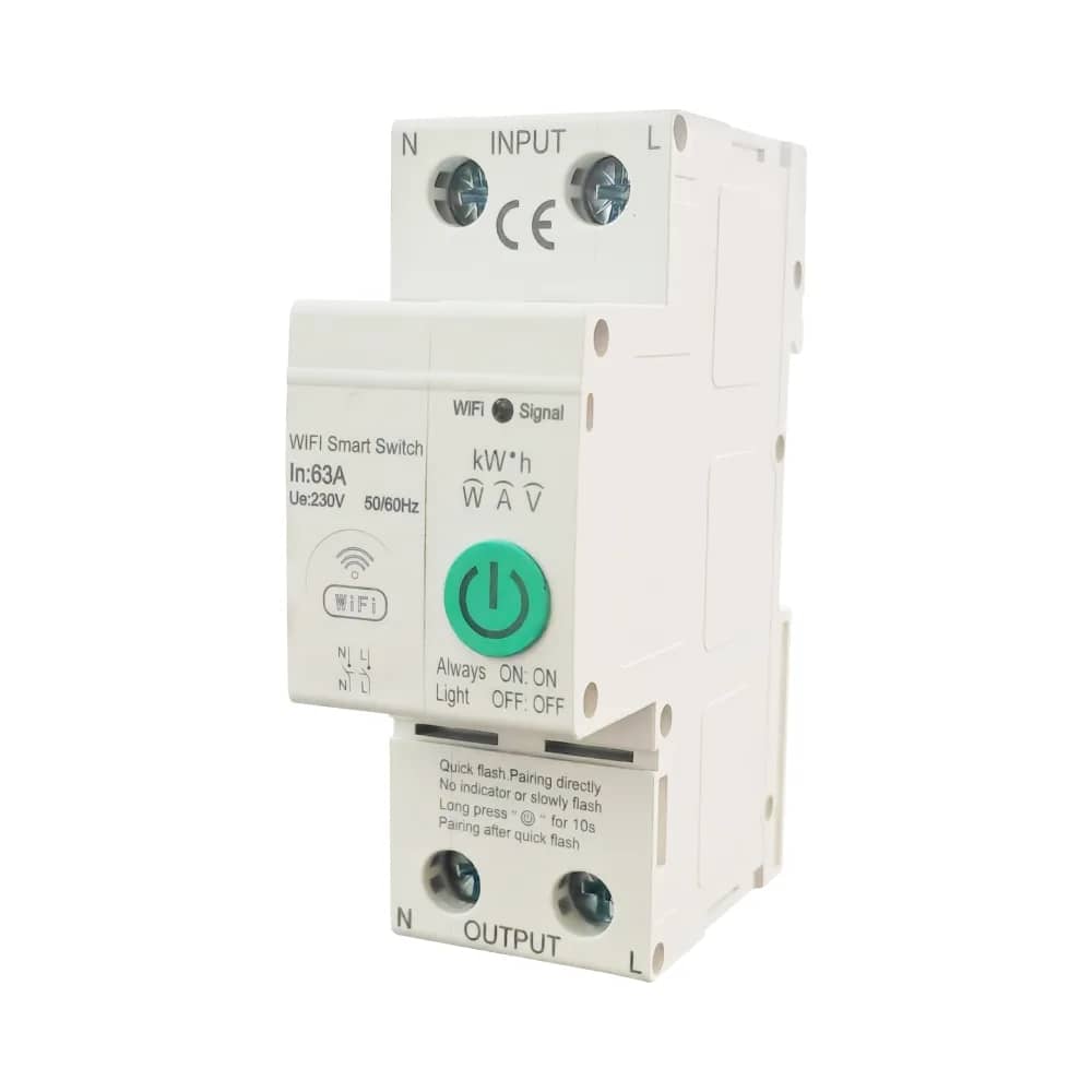 Luxion Wi-Fi Smart Circuit Breaker 63A 2-Pole (1P+N) with Energy Monitoring and App Control – LX-TYRC2P-63SM