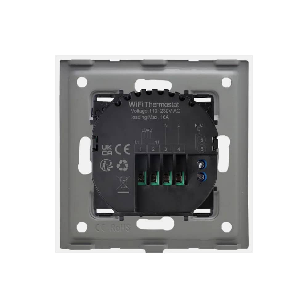 Luxion Wi-Fi Thermostat for Electric and Gas Heating with Glass Frame – Flexible Scheduling