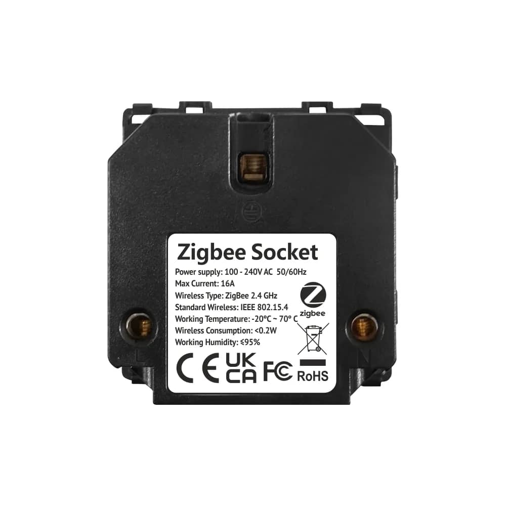 Luxion Zigbee Smart Socket Module with Energy Monitoring – Without Glass Frame – White — image 4