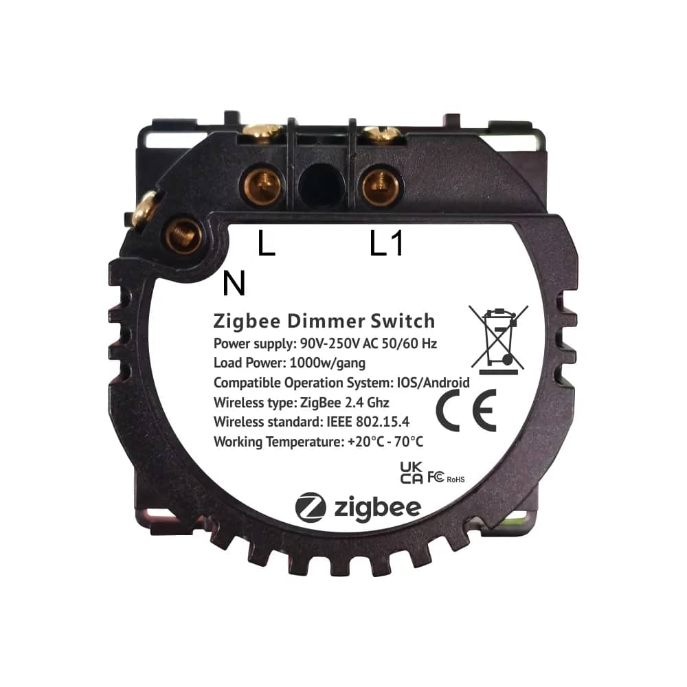 Luxion Zigbee Touch Dimmer Switch Module – 1 Gang – Technical Data