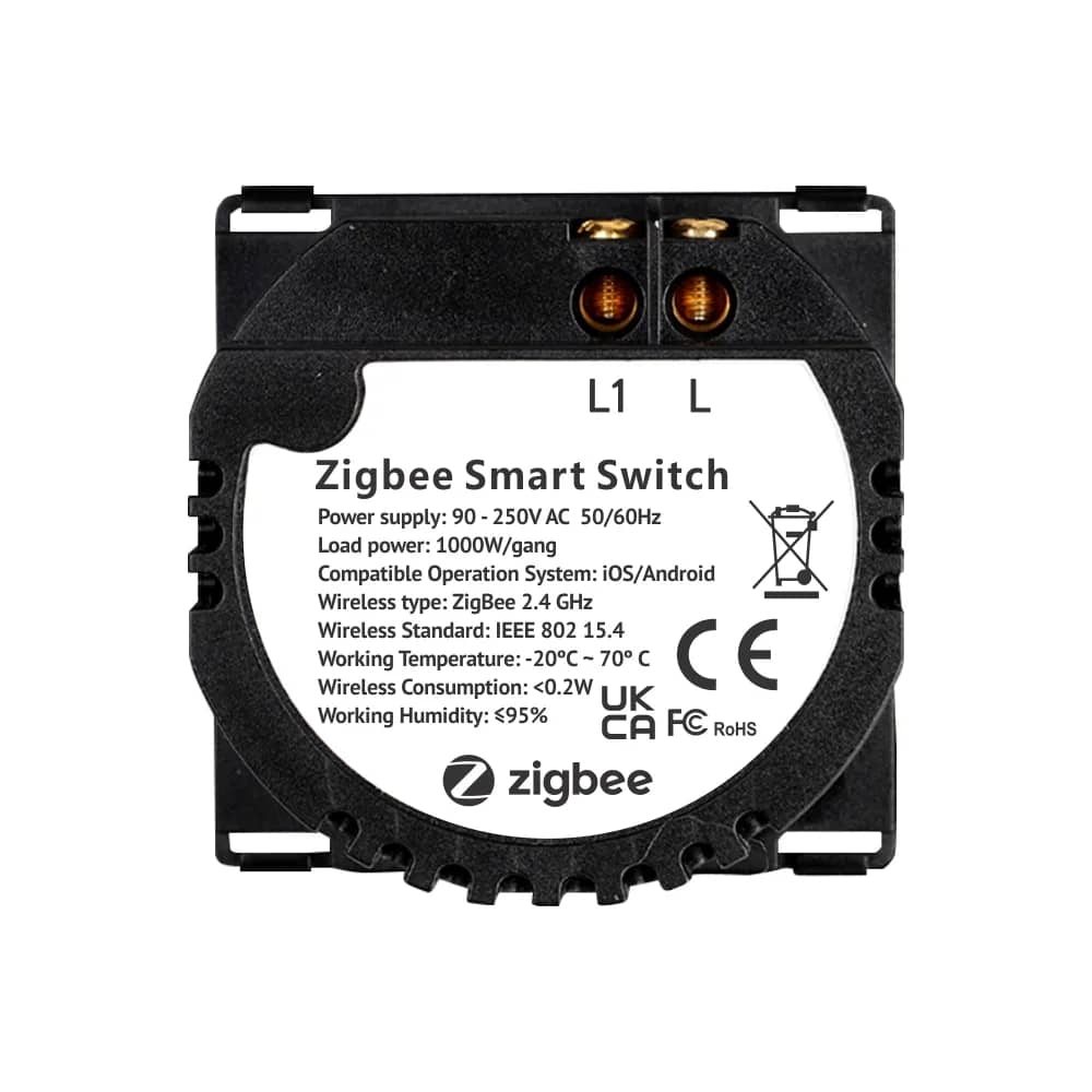 Luxion Zigbee Touch Light Switch Module – 1 Gang (LX-ZT-101) – Two-Way and Multi-Way Wiring