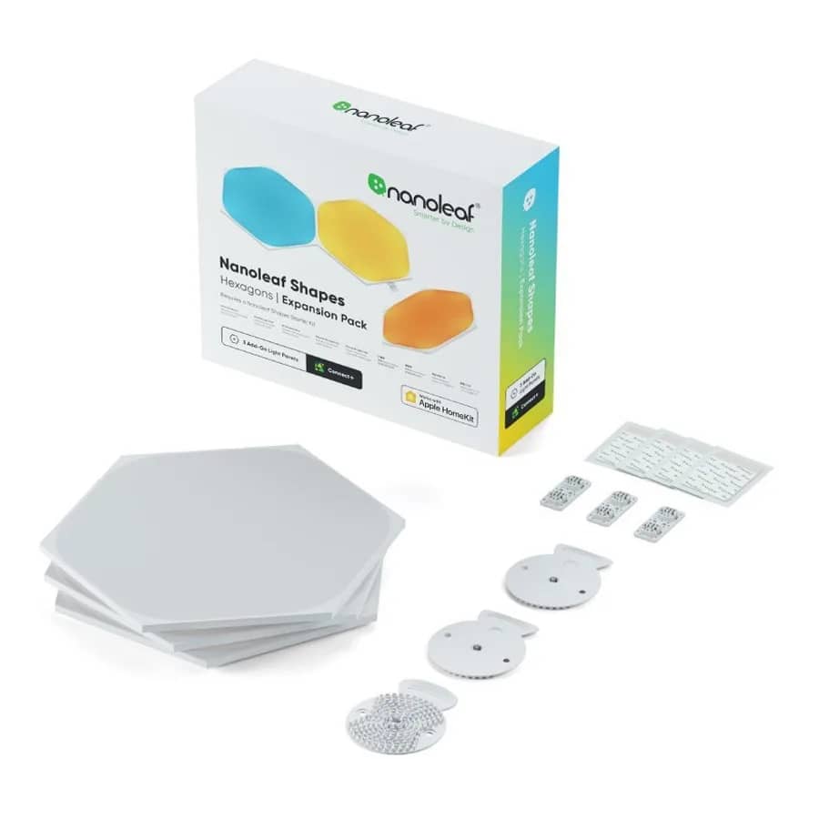 Nanoleaf Shapes Hexagons Expansion Pack – 3 Panels, 300 Lumens, LED, 230 V
