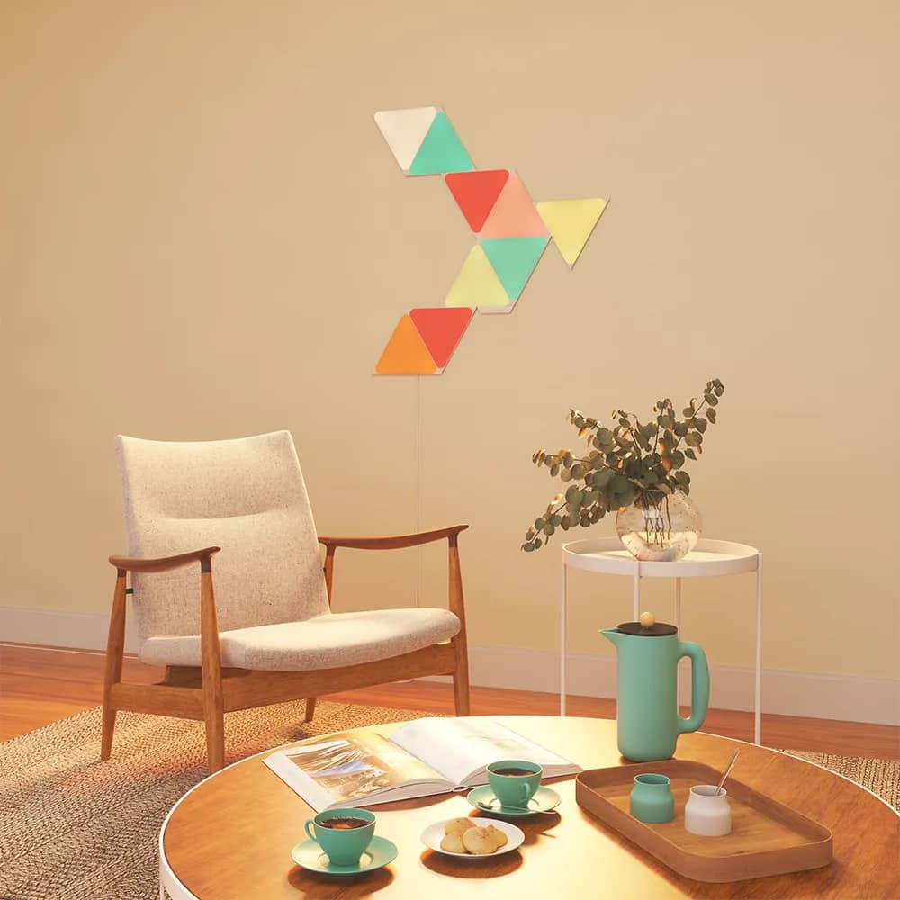 Nanoleaf Shapes Triangles Smart Light Panels Kit – 9 Panels, RGBW LED, Music Sensor, 720 Lumens Total (NL47-0002TW-9PK) – How Nanoleaf Panels Work