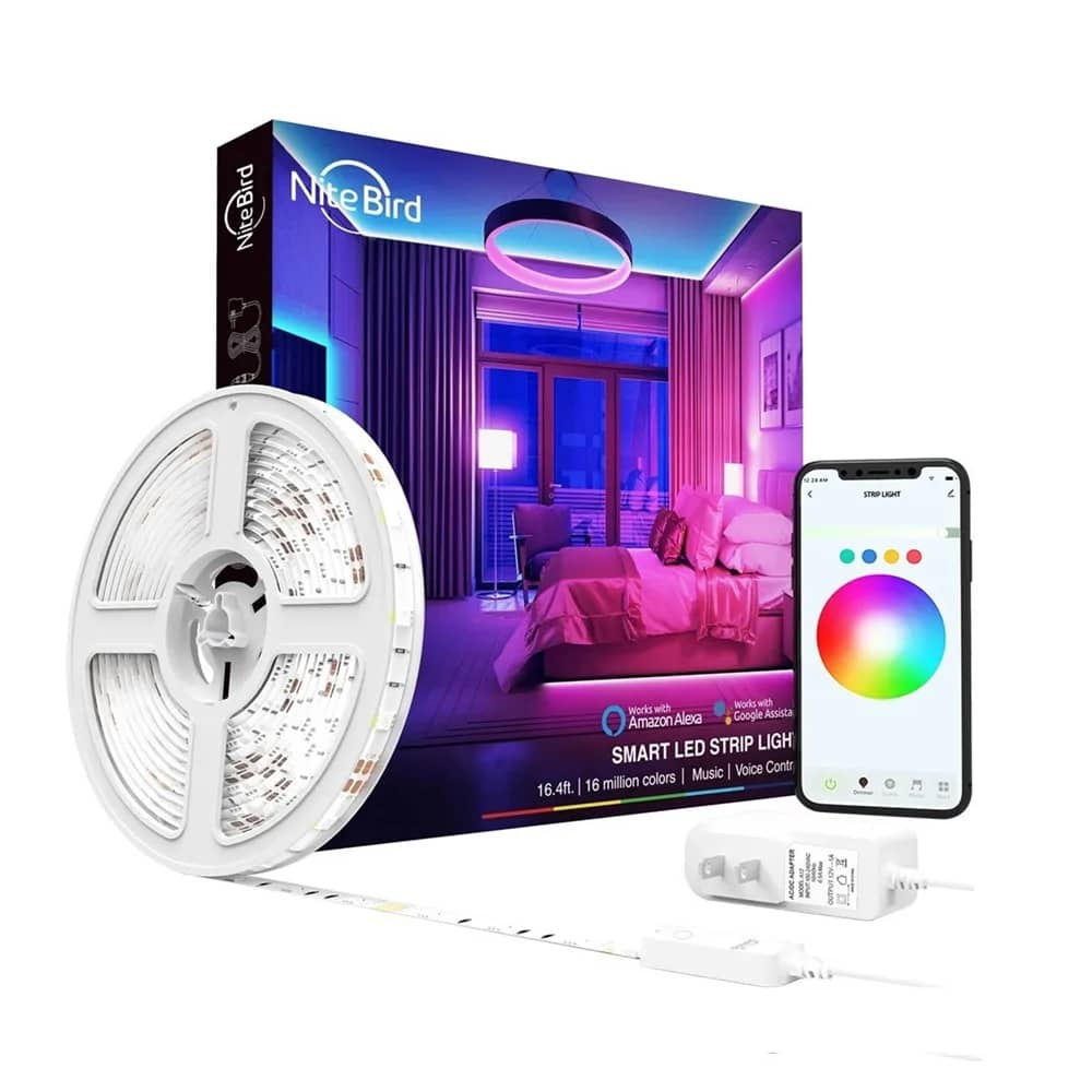 NiteBird SL3 Smart LED Strip Kit – Wi-Fi, 2 x 5 Metres, App Control, Music Sensor