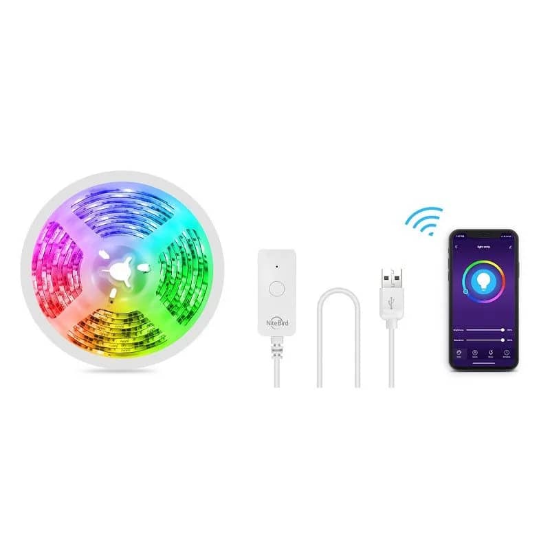 NiteBird SL3 Smart LED Strip Kit – Wi-Fi, 2 x 5 Metres, App Control, Music Sensor – Ultimate Gaming Experience