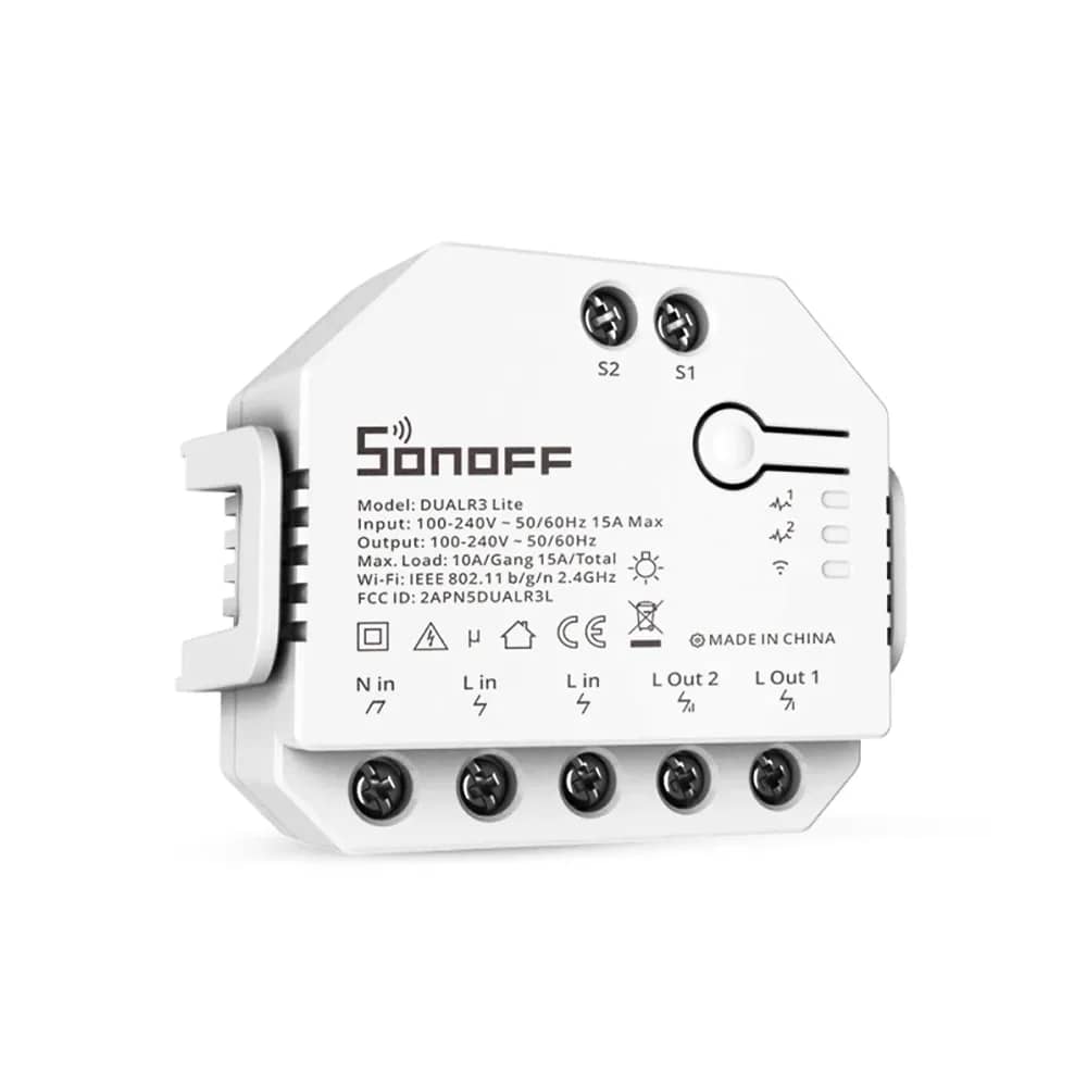 Sonoff Dual R3 Lite 2-Channel Wi-Fi Smart Relay with Scheduling – 2.4 GHz – Upgrade Your Switches