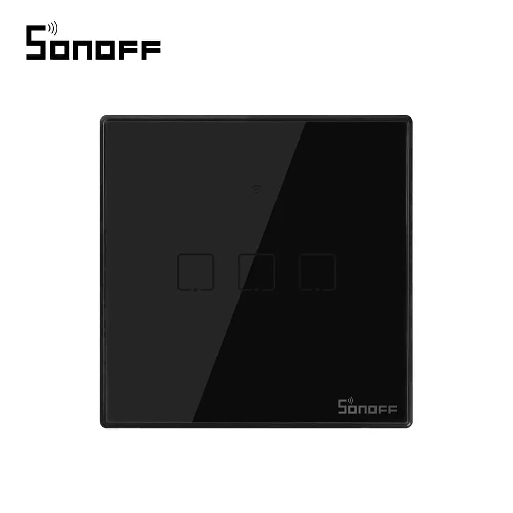 Sonoff T3EU3C Touch Light Switch – 3 Gang, Wi-Fi + RF, Smartphone Control