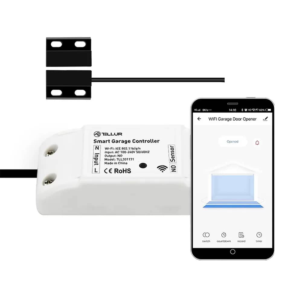 Tellur Wi-Fi Smart Garage Door Automation & Control Kit – Schedules, App Control — image 3