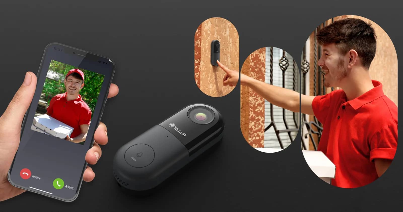 Tellur Wi-Fi Video Doorbell Intercom – 1080P, 130° Infrared Night Vision, microSD Slot — image 13