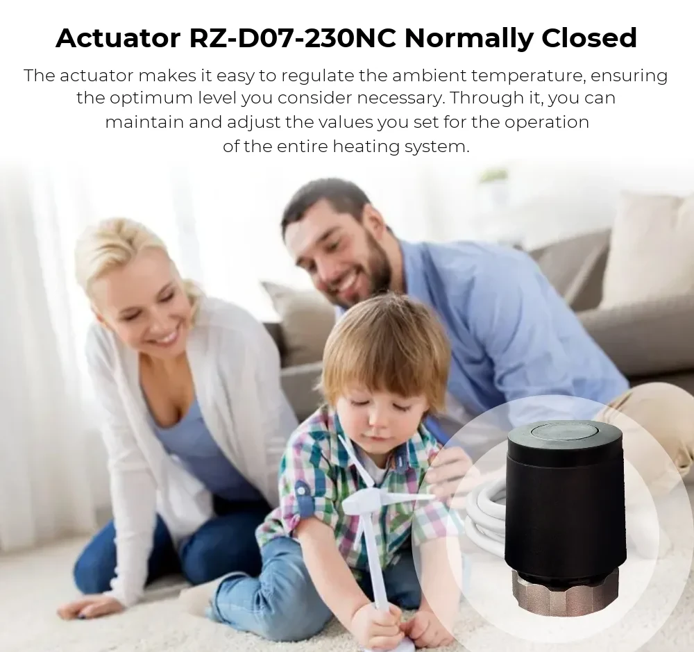 BeOk Normally Closed Thermoelectric Actuator RZ-D07-230NC – detail 1